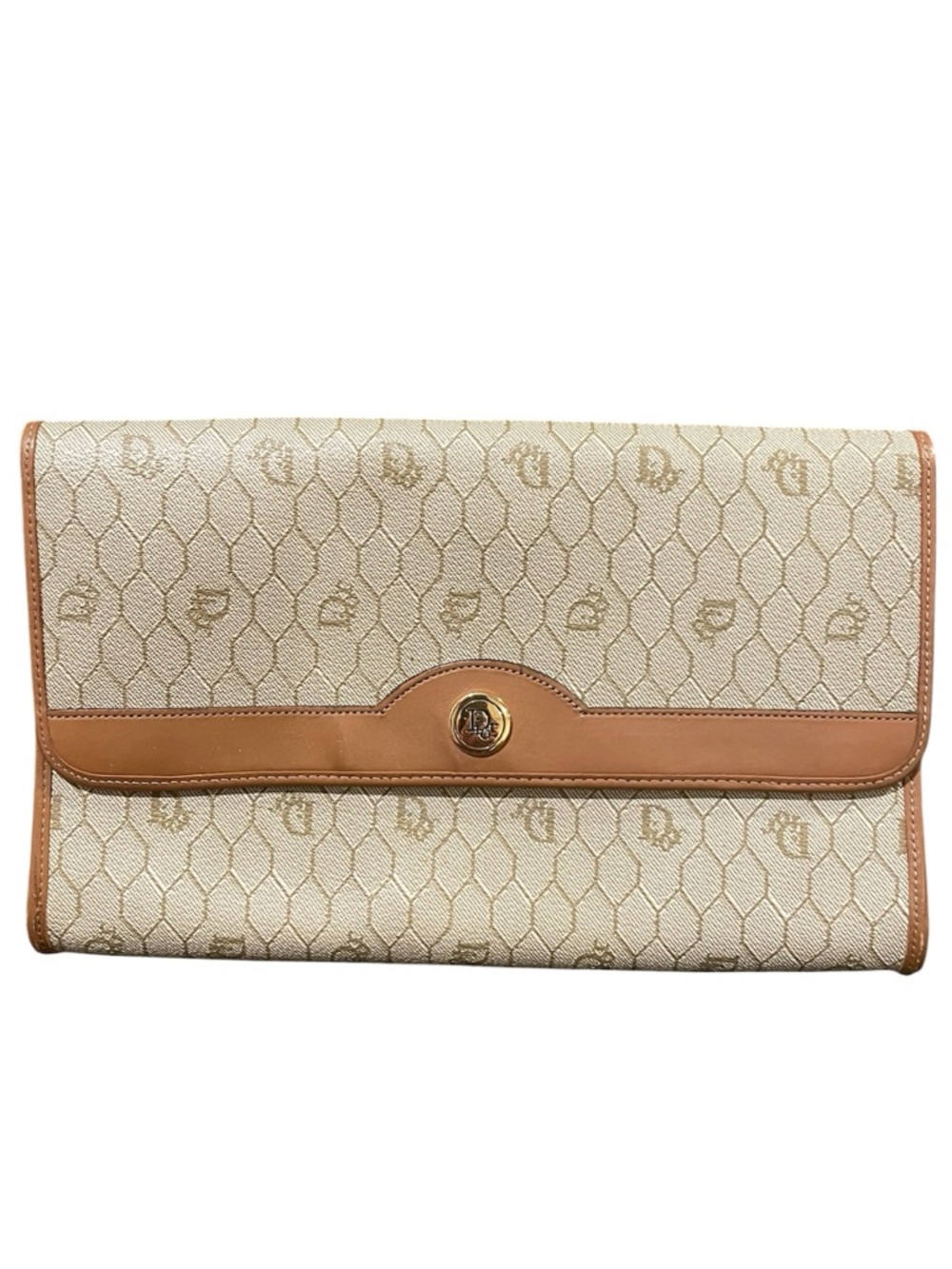 Vintage Christian Dior Canvas Shoulder Bag